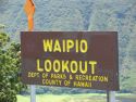 Waipio Lookout Sign
