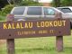 Kalalau Lookout Sign
